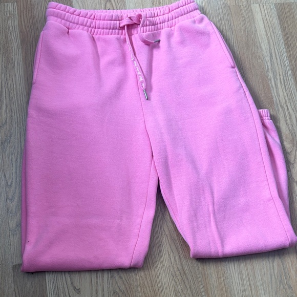 Juicy Couture Pants - Juicy Couture Forever Pink Rhinestone Logo Sweatpants Women's Size L